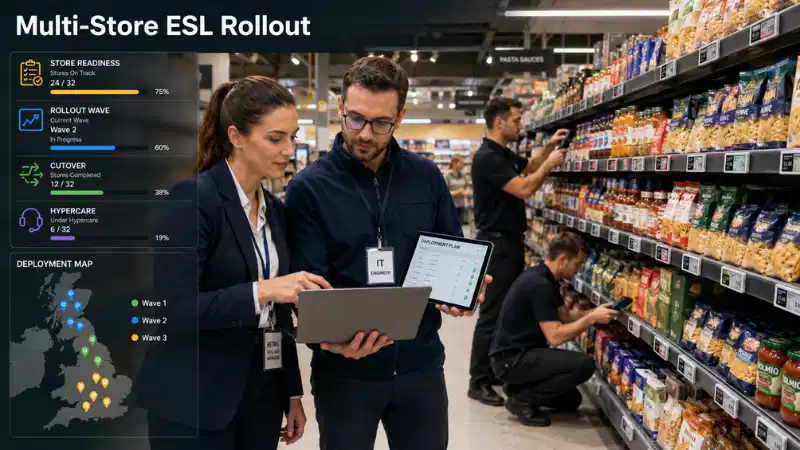 Multi-Store Retail atana Electronic Shelf Label hman dan tur ruahmanna siam a ni