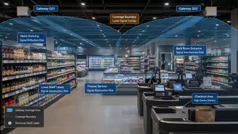 Electronic Shelf Label Gateway dahna: Retail Store hrang hrangte tana RF Site Survey Guide